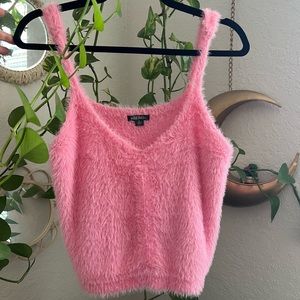 FUZZY CROPPED TANK TOP